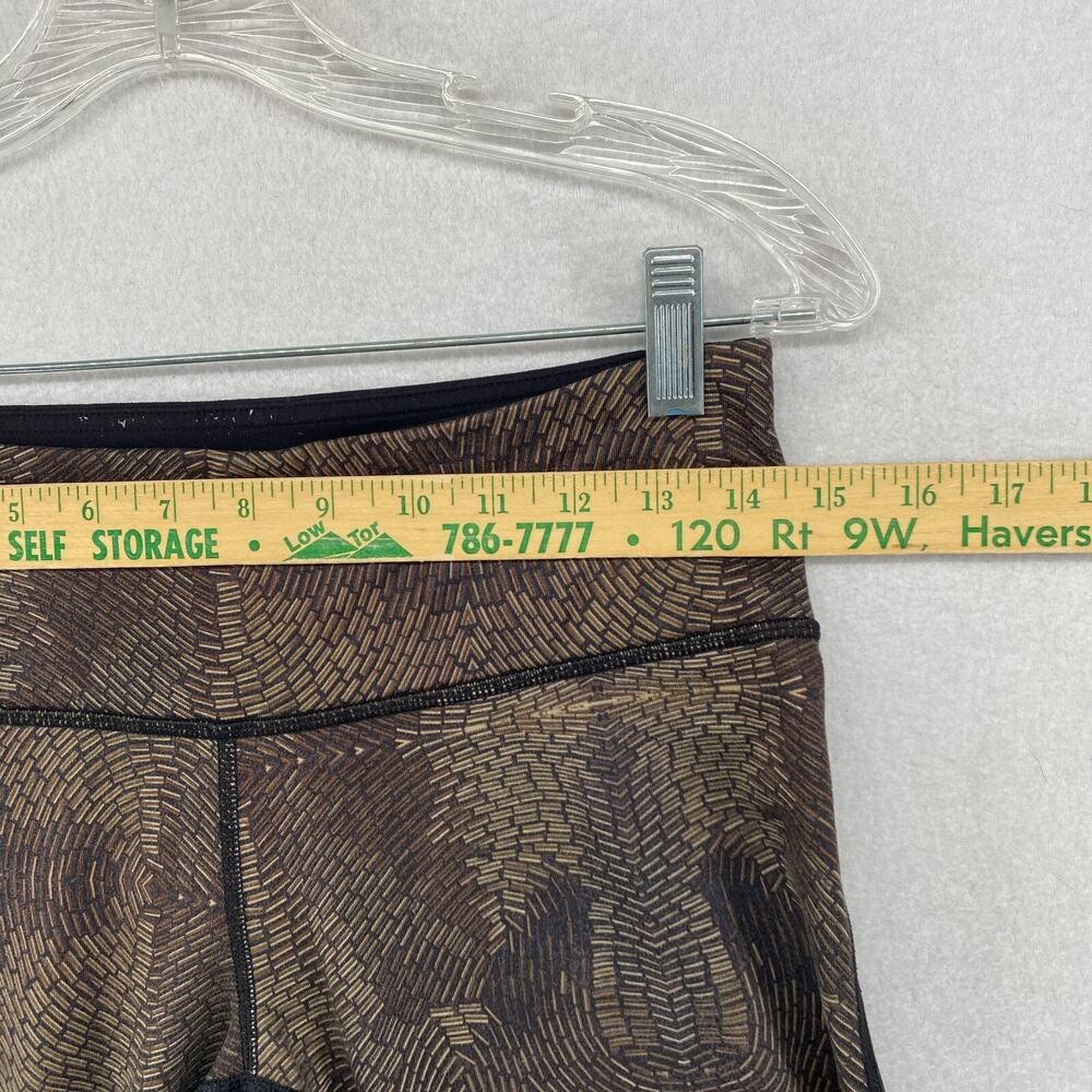 LULULEMON Leggings 6 Wunder Under Crop II Full On Luon Yoga Gym Stretch Brown - Picture 7 of 9